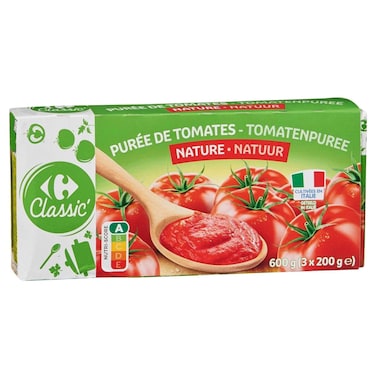 Carrefour Classic Tomato Pur&eacute;e, 200g, Pack of 3