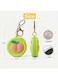 MOBCOS Mini Pouch Keychain &ndash; Cute Round Zipper Coin Purse &amp; Multipurpose Mini Storage Bag with Keyring for Coins, Cash, Keys and Small Essentials   Green Fruit