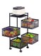 Tier Square Rotating Storage Rack, Multi-Layer Kitchen Storage Shelf, Fruit Vegetable Storage Basket