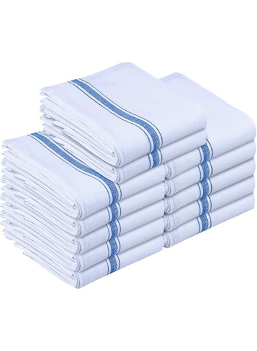 Utopia Towels 12 Pack Dish Towels 15 x 25 inches White Kitchen Towels, bar Towels and Tea Towels