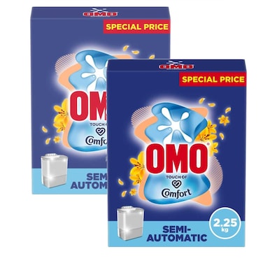 Omo Semi-Automatic Powder Laundry Detergent Active 2.25kg Pack of 2