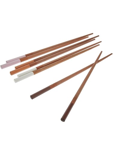 Hema Swartzia Wood Chopsticks Set 4-Pieces, 23 cm Size