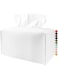 JESMINI Large RectangleTissue Box Cover &ndash; with Bottom Belt [, White] Faux Leather Rectangular Tissue Box Cover Decorative for Bathroom Vanity Countertop/Night Stands/Office Desk&hellip;, Large/1Pack