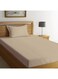 Tulip (Sand) Single Size Fitted Sheet and Pillow covers (Set of 2 Pcs) 100% Cotton, Soft and Luxurious Hotel Quality Bed linen-300 TC