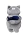 DAISO Eng Hug Pillow -Cat- Pose Grey