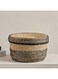 Home Box Noir Sea Grass Basket with Lid - 24x24x26 cm