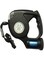 Khazna Waste Bag Dispenser, Dog Retractable Leashes with Flashlight, 3 in 1 Automatic 15ft Dog Walking Leash with Anti-Slip Handle (Black)