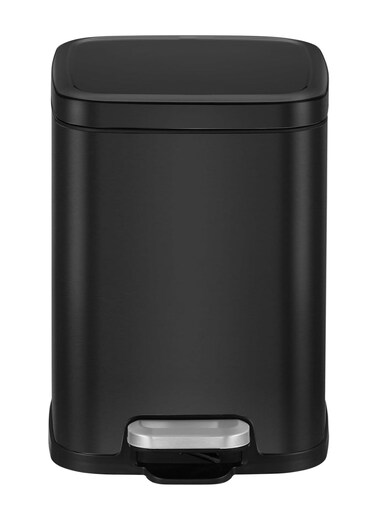 STELLA SERIES   Brushed Stainless Steel Finish   Soft-Closing   Fingerprint-Resistant   Premium Pedal Trash Bin   Multiple Sizes ( 6 - 12 L) To Suit Different Places   9 Liters   Black