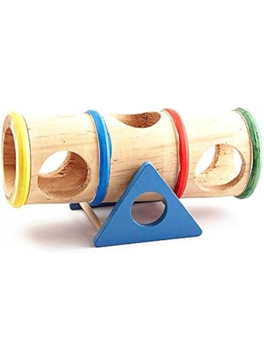 Wood Rainbow Upturned barrel Hamster Toy Pet Supplies Wooden Porous Design Hamster Product