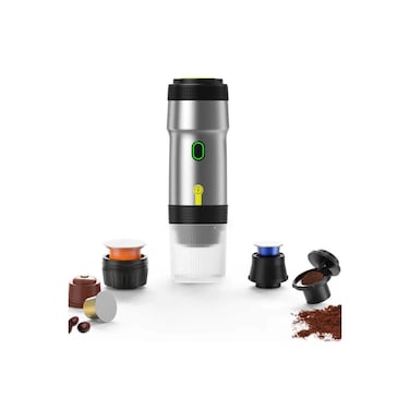 Portable Espresso Coffee Machine - Rechargeable Electric Espresso Coffee Maker (Silver)