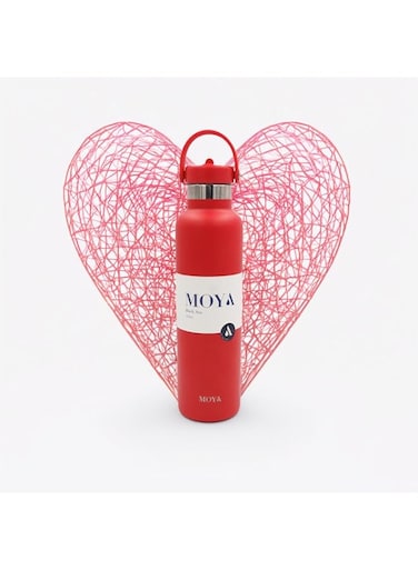 Moya "Black Sea" 700ml Insulated Sustainable Water Bottle Red