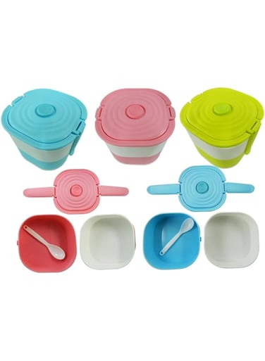 Lunch Box with Leak Proof Compartments Perfect for School, Office and Travel Easy to Clean Food Storage Container (2 Section)