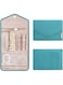 AM ANNA Portable Jewelry Bag,Foldable Travel Jewellery Organiser Bag,45x23cm Unfolded for Multiple Necklaces, Rings, Bracelets, Earings, Portable &amp; Practical, Large Capacity, Lightweight (green)