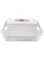 TERRIFI Microwave Steamer with Lid and Tray, Large Square Drain Basket, Vegetable Storage Plate, Kitchen Microwave Cookware and Food Container Supplies