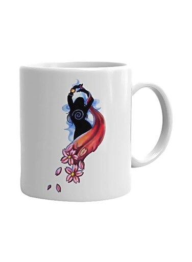 Ceramic Coffee Mug White/Black/Blue