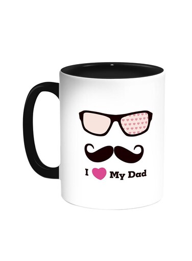 I Love My Dad Printed Coffee Mug Black/White