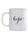 Hope Word Printed Mug White/Black