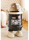 Trash Can with Lid, Cute Waste Bin, Creative Plastic Garbage Container, Spaceman Design, Removable Inner Bucket, Large Capacity Decorative Wastebasket for Living Room, Bedroom, Dorm and Kids Room