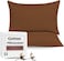 MUSA&Acirc;&reg; 100% Cotton Stripe Pillowcases with Envelope Closure - Mocha (2 Pack, 50 x 80cm)
