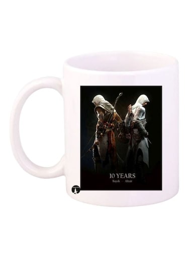 Assassin's Creed Character Printed Mug White/Black/Grey