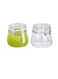 2 food glass storage bottles with airtight jars 500ml