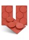 homEdge 3-Cavity Disc Shape Silicone Mold, 3 Packs Disc Cake, Gustard, Resin Coaster, Tart, Handmade Soap Molds-Brown