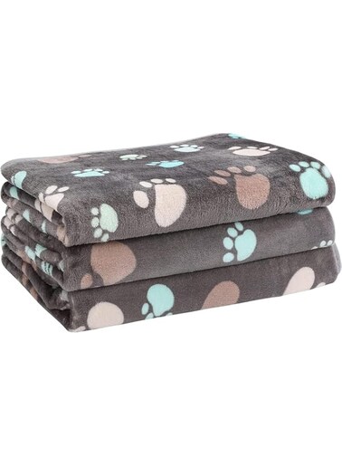 ChicAbode 3 Pcs Dog Blanket, Soft Warm Flannel Cat Blanket, Dog Cat Pet Fleece Blankets, No Pilling, Warm and Comfortable, Easy to Clean, for Cats, Puppy, Small Medium Large Dog, 30 X 20 Inches