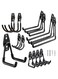 HOOTO 12 Packs Garage Hooks, Metal Garage Storage Hooks, Hangers With Anti-Slip Coating for Garden Tools, Wall Mounted Garage Manager Tools for Garden Tools, Ladders, Bikes Garage Organizers Storage