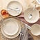 over&amp;back 16-Piece Stackable Dinnerware Dish Set - Stoneware Dishes - Includes 4 Dinner Plates, 4 Salad Plates, 4 Cereal Bowls, And 4 Dinner Bowls (Beige, Dinner Set   16 Pieces)