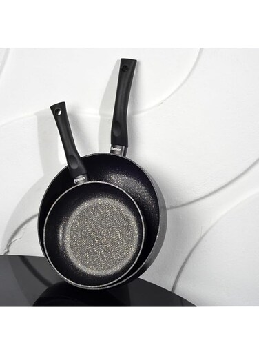 Fissman Deep Frying Pan 26cm + Deep Frying Pan 20cm Promo Series Multi-Layered Aluminium Non Stick Coating