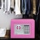 Rubik Mini Cash Deposit Drop Slot Safe Box with Key and Pin Code Option (Pink)