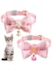 KASTWAVE Breakaway Cat Collar, Bowtie Kitty Collar with Flower, Cat Collar with Tie, Cute Cat Collar for Girl/Boy Cat, 2 Pack, Color A +Color B