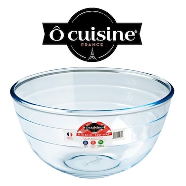 Ocuisine 3L Mixing Bowl - Tempered Borosilicate Glass &amp; Thermal Shock Resistant