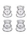 4 Pcs Candlestick Holders Bulk - Taper Candle Holders for Table Centerpiece - Thick Glass Candle Holders for Candle Sticks Party Table Living Room Dinner Advent Gift Centrepiece Decoration