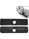 Juformin 19-inch Sink Mat for Kitchen Faucet, Lengthening&amp;Widening Design. Sink Splash Guard for Bathroom, Washable Drip Catcher with Absorbent Microfiber Fabric, for Around Faucet Handle (Black)