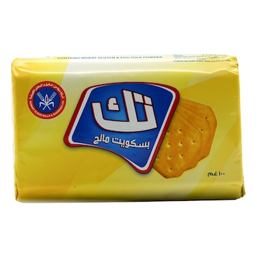 شركة مطاحن ومخابز الكويت تك بسكويت مالح، 100 غرام