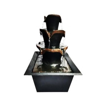 Modern Tabletop Water Fountain Indoor Decorative Cascade Flow LED Relaxation Home D&eacute;cor