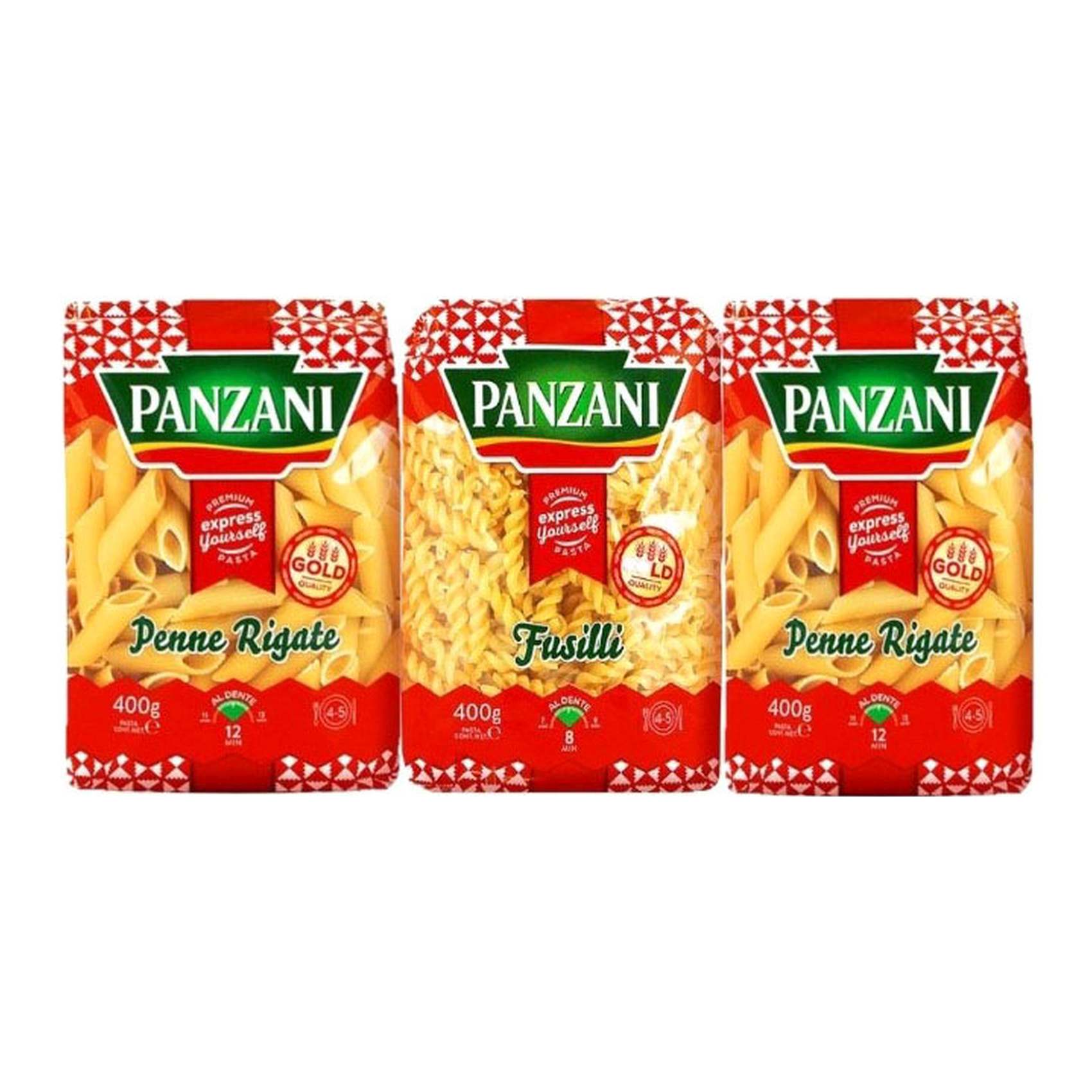 Panzani Assorted Pasta, 400g Pack of 3
