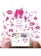 Princess Wall Stickers for Girls Bedroom: Pink Doll Fashion Wall Decals - Kids Baby Girls Room Nursery Daycare Wall Decor