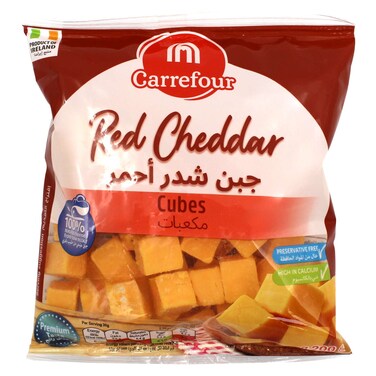 Carrefour Red Cheddar Cheese Cubes, 200g