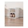 Stackable Shoe Storage Box Set, Clear Plastic, Front Opening Door, Modular Design, White