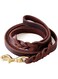 Leather Dog Leash 6ft, Braided Leather Leash Dog Training, Heavy Duty Soft and Comfortable Dog Leash for Large Medium Small Dogs Running and Walking