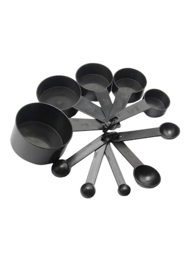 10-Piece Measuring Spoon Cup Set Black