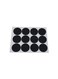 12-Piece Anti-Skid Floor Scratch Protector Set Black 5cm