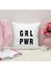 Your Wall Grl Pwr Quotes Personalized Pillow, 40x40cm Decorative Throw Pillow by Spoil Your Wall