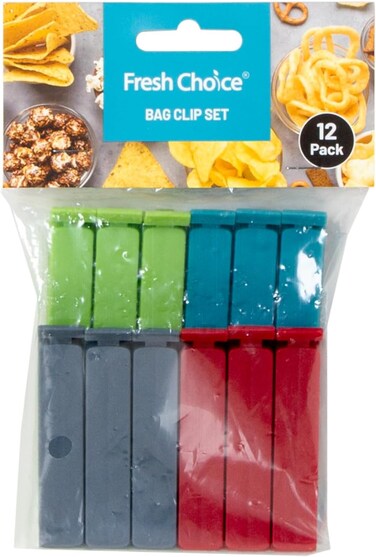 Choice Bag Clip Set 12 Piece Freezer Safe Food Sealing Clips