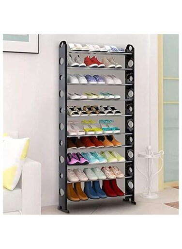 Dubai Gallery 10 Tier Shoe Rack 30 Pair, Tier Free Standing, Space Saving Storage Organizer AMZ-Z91DA9C7DB5560AAA43F0Z