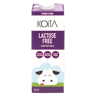 Koita Lactose Free Low fat Milk Vitamin A and D3 added 1L