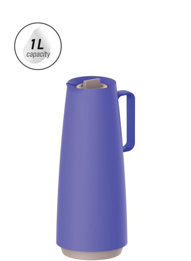 Exata Purple Plastic Thermal Flask with 1 Liter Glass Liner