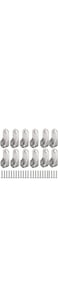 ProGrip Tools Oval Closet Rod End Supports with Screws - Wardrobe Tube Support Brackets for Clothes Hanging, Furniture Hardware Accessories (6 Oval Closet Supports &amp; 12 Screws)